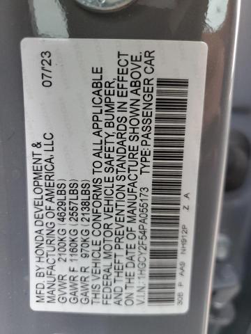 1HGCY2F54PA055173 - 2023 HONDA ACCORD HYBRID SPORT GRAY photo 13