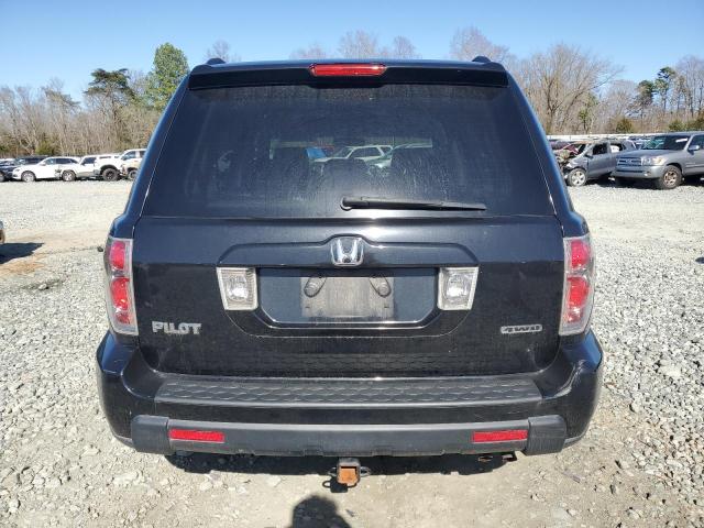 5FNYF18557B006640 - 2007 HONDA PILOT EXL BLACK photo 6