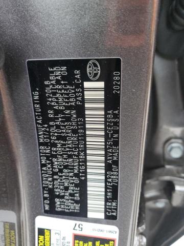 4T1G11BK1RU119113 - 2024 TOYOTA CAMRY SE NIGHT SHADE GRAY photo 13