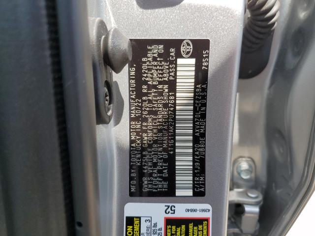 4T1G11AK2PU747681 - 2023 TOYOTA CAMRY SE NIGHT SHADE SILVER photo 12