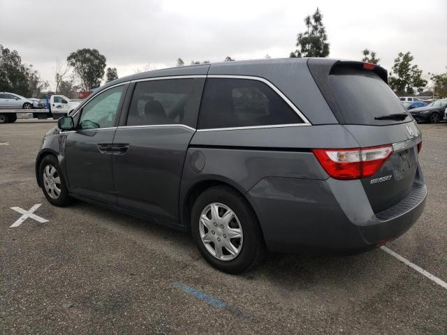 5FNRL5H20DB001481 - 2013 HONDA ODYSSEY LX GRAY photo 2