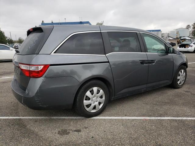 5FNRL5H20DB001481 - 2013 HONDA ODYSSEY LX GRAY photo 3