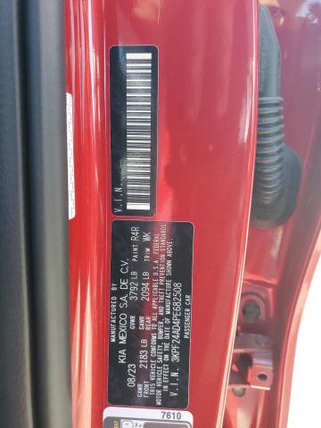 3KPF24AD4PE682508 - 2023 KIA FORTE LX RED photo 13