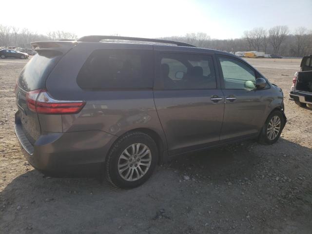 5TDYK3DC5FS585487 - 2015 TOYOTA SIENNA XLE GRAY photo 3