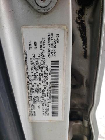 5TEGN92N82Z116711 - 2002 TOYOTA TACOMA DOUBLE CAB PRERUNNER SILVER photo 12