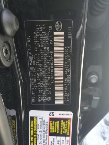 4T1G11AK1PU729446 - 2023 TOYOTA CAMRY SE NIGHT SHADE BLACK photo 12