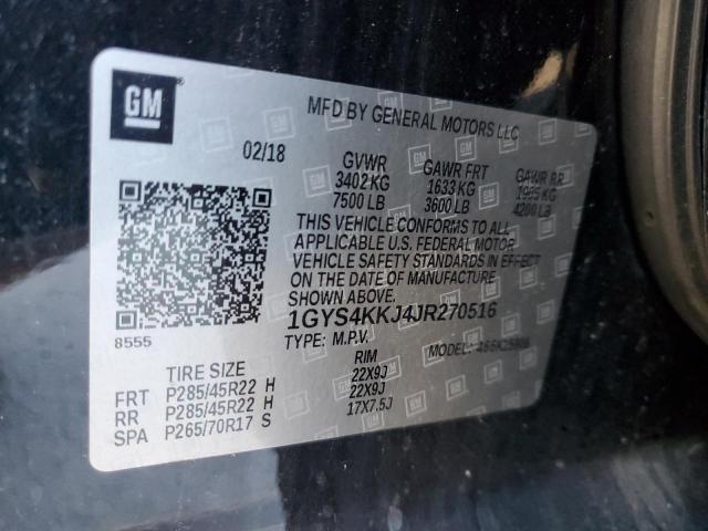 1GYS4KKJ4JR270516 - 2018 CADILLAC ESCALADE ESV PLATINUM შავი ფოტო 13