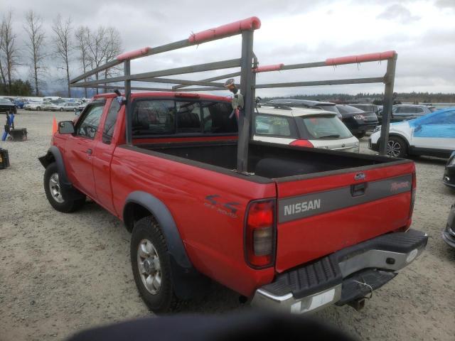 1N6ED26Y0YC320591 - 2000 NISSAN FRONTIER KING CAB XE RED photo 2