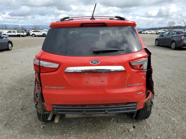 MAJ6S3KL8KC304424 - 2019 FORD ECOSPORT TITANIUM RED photo 6