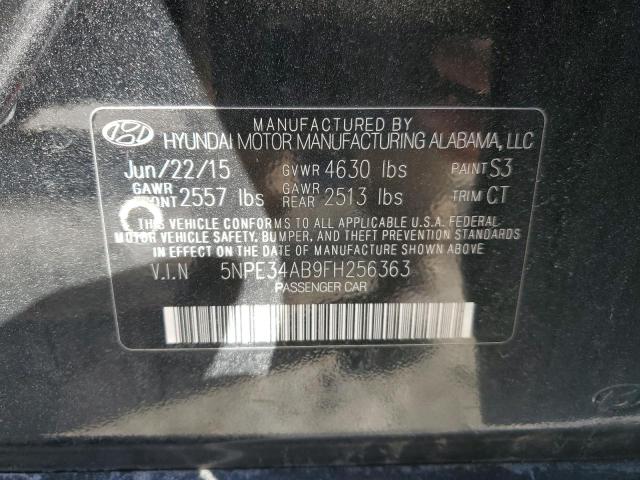 5NPE34AB9FH256363 - 2015 HYUNDAI SONATA SPORT BLACK photo 12