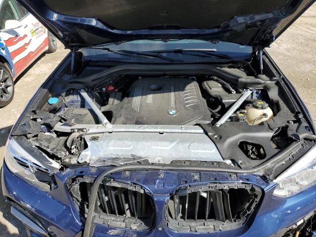5UXTS3C57J0Y94076 - 2018 BMW X3 XDRIVEM40I BLUE photo 11