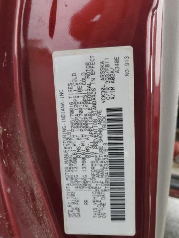 5TBRN34163S381618 - 2003 TOYOTA TUNDRA ACCESS CAB SR5 RED photo 12