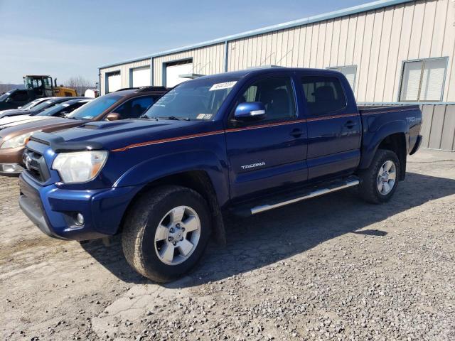 5TFLU4EN6EX103421 - 2014 TOYOTA TACOMA DOUBLE CAB BLUE photo 1