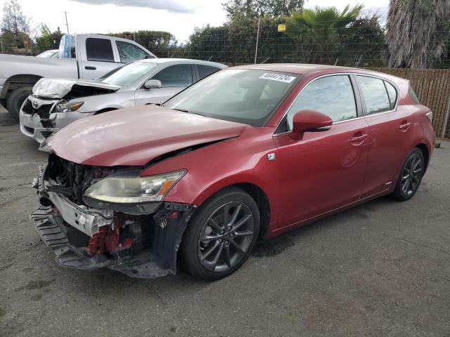 JTHKD5BHXC2080461 - 2012 LEXUS CT 200 RED photo 1