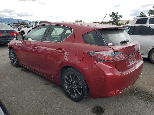 JTHKD5BHXC2080461 - 2012 LEXUS CT 200 RED photo 2