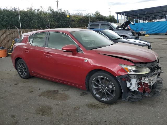 JTHKD5BHXC2080461 - 2012 LEXUS CT 200 RED photo 4