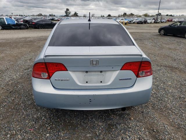 JHMFA36207S010834 - 2007 HONDA CIVIC HYBRID BLUE photo 6