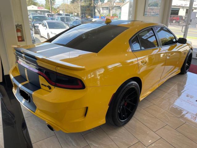 2C3CDXL91JH202819 - 2018 DODGE CHARGER SRT HELLCAT YELLOW photo 4