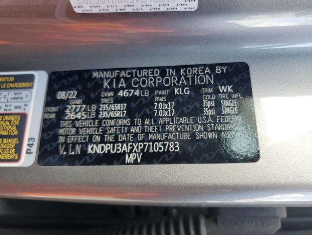 KNDPU3AFXP7105783 - 2023 KIA SPORTAGE LX SILVER photo 12