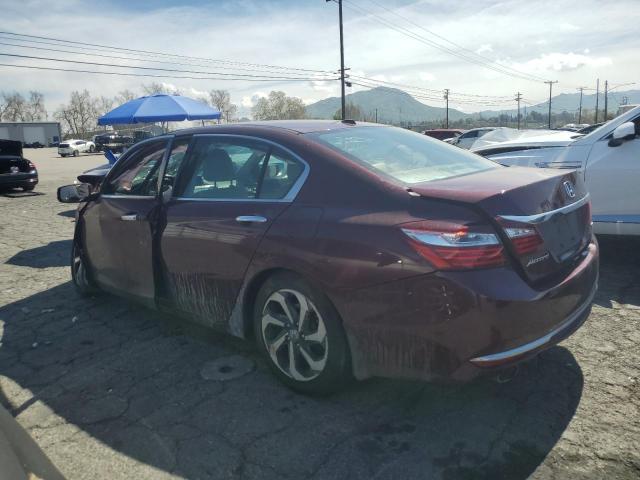 1HGCR3F84HA016470 - 2017 HONDA ACCORD EXL BURGUNDY photo 2