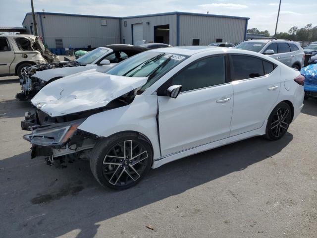 KMHD04LB5KU832818 - 2019 HYUNDAI ELANTRA SPORT WHITE photo 1