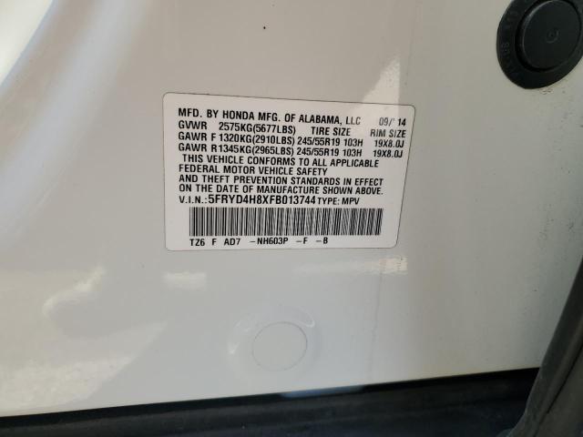 5FRYD4H8XFB013744 - 2015 ACURA MDX ADVANCE WHITE photo 14