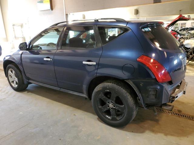 JN8AZ08WX3W208363 - 2003 NISSAN MURANO SL BLUE photo 2