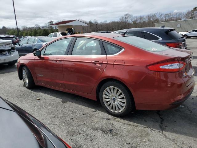 3FA6P0LU8ER263872 - 2014 FORD FUSION SE HYBRID MAROON photo 2