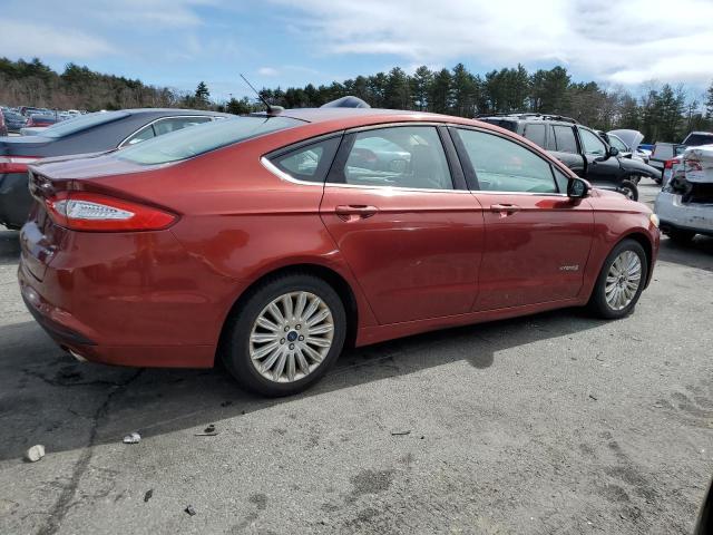 3FA6P0LU8ER263872 - 2014 FORD FUSION SE HYBRID MAROON photo 3