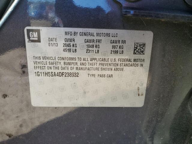 1G11H5SA4DF238932 - 2013 CHEVROLET MALIBU LTZ 灰色 照片 12