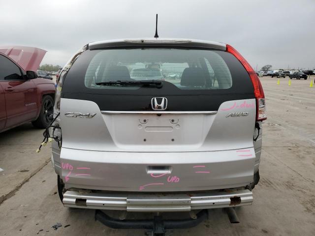 2HKRM4H38DH636921 - 2013 HONDA CR-V LX SILVER photo 6