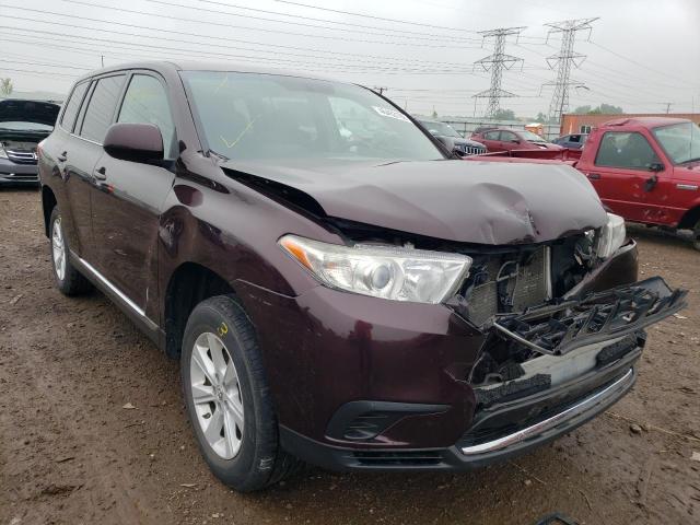 5TDZK3EH9DS135899 - 2013 TOYOTA HIGHLANDER BASE PURPLE photo 1