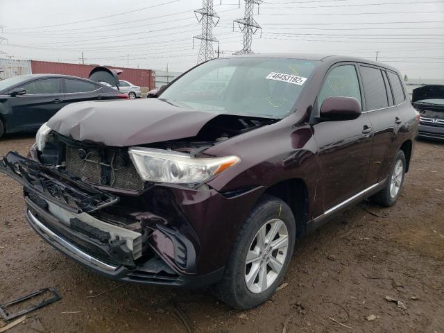 5TDZK3EH9DS135899 - 2013 TOYOTA HIGHLANDER BASE Violet photo 2
