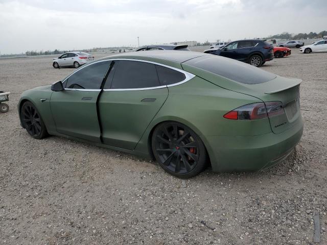 5YJSA1E41KF306376 - 2019 TESLA MODEL S GREEN photo 2