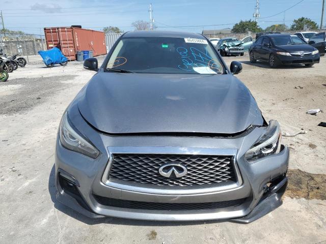 JN1EV7AP0JM351242 - 2018 INFINITI Q50 LUXE SILVER photo 5