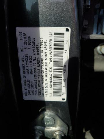 1HGCP36808A017783 - 2008 HONDA ACCORD EXL GRAY photo 12