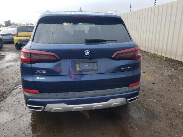 5UXCR6C04M9F45753 - 2021 BMW X5 XDRIVE40I BLUE photo 6