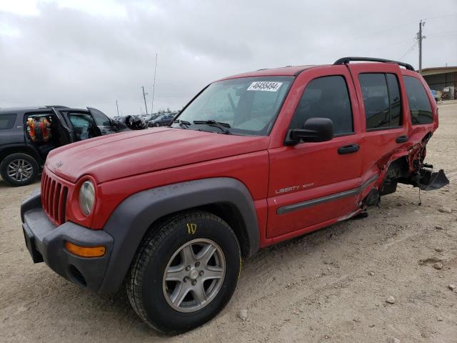 1J4GK48KX3W598194 - 2003 JEEP LIBERTY SPORT RED photo 1