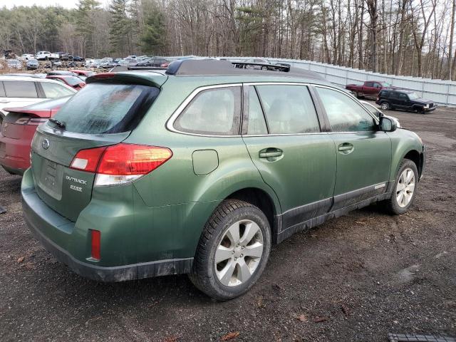 4S4BRBAC0C3283033 - 2012 SUBARU OUTBACK 2.5I GREEN photo 3