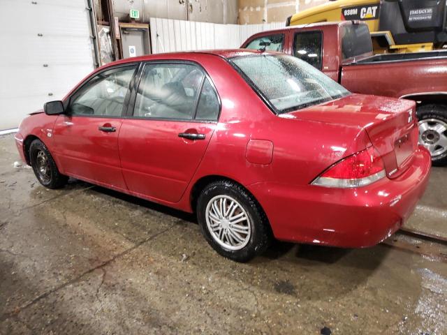 JA3AJ26E54U067707 - 2004 MITSUBISHI LANCER ES RED photo 2