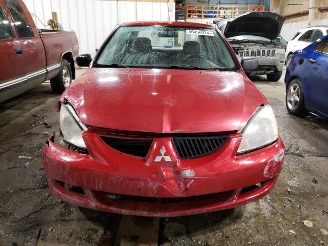 JA3AJ26E54U067707 - 2004 MITSUBISHI LANCER ES RED photo 5