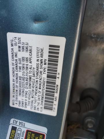 2HKRM3H37EH540211 - 2014 HONDA CR-V LX BLUE photo 14