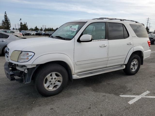 5TDBT48AX1S002261 - 2001 TOYOTA SEQUOIA LIMITED WHITE photo 1