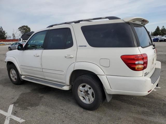 5TDBT48AX1S002261 - 2001 TOYOTA SEQUOIA LIMITED WHITE photo 2