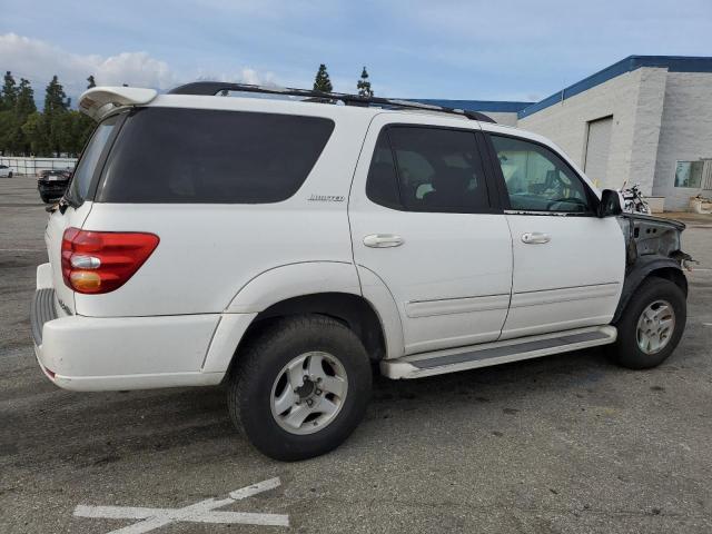 5TDBT48AX1S002261 - 2001 TOYOTA SEQUOIA LIMITED WHITE photo 3