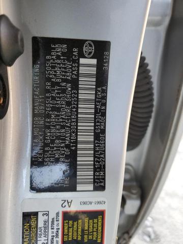 4T1BK3DBXBU432523 - 2011 TOYOTA AVALON BASE 银色 照片 12