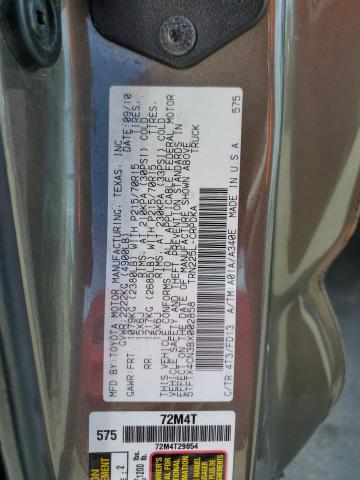 5TFTX4CN3BX002858 - 2011 TOYOTA TACOMA ACCESS CAB ნაცრისფერი ფოტო 12