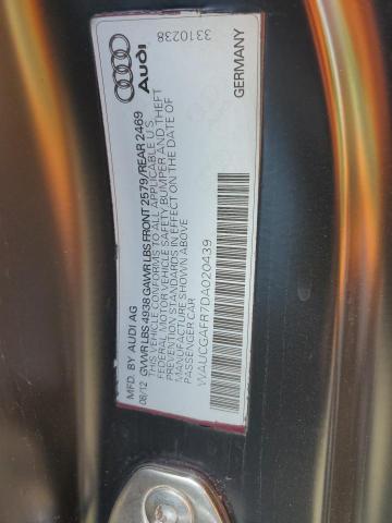 WAUCGAFR7DA020439 - 2013 AUDI S5 PREMIUM PLUS მწვანე ფოტო 12