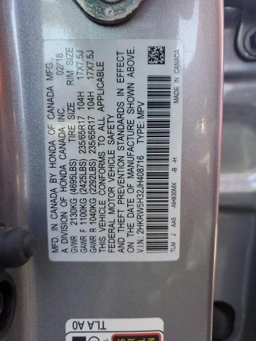 2HKRW5H32JH408716 - 2018 HONDA CR-V LX SILVER photo 13