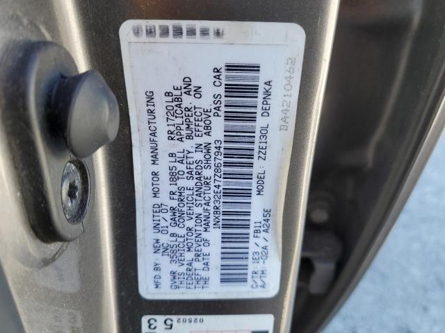 1NXBR32E47Z867943 - 2007 TOYOTA COROLLA CE GRAY photo 12